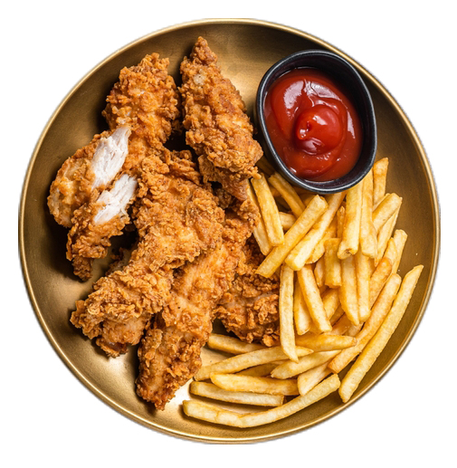 Chicken Tenders with Fries   5pcs