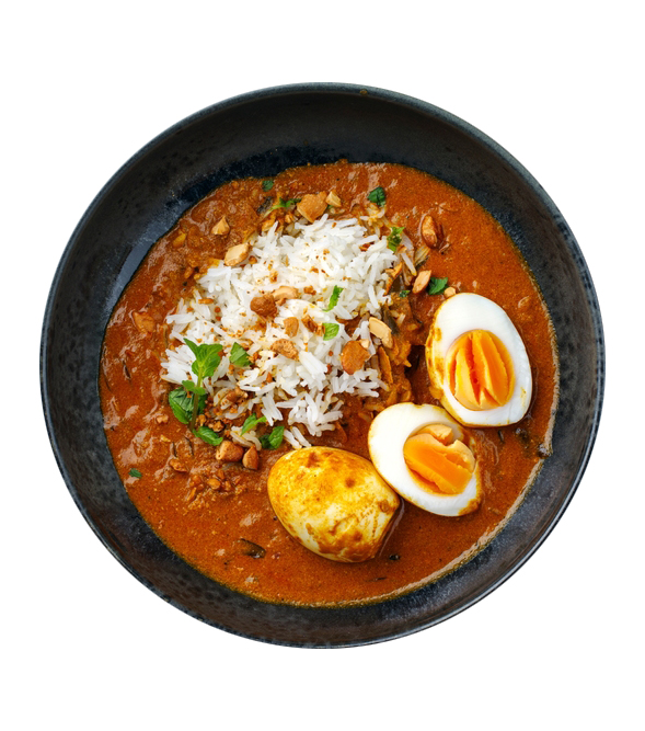 Egg Curry with Rice